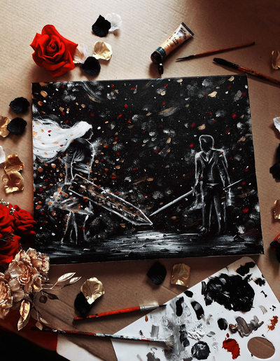Original Painting - Étoile Divergente 