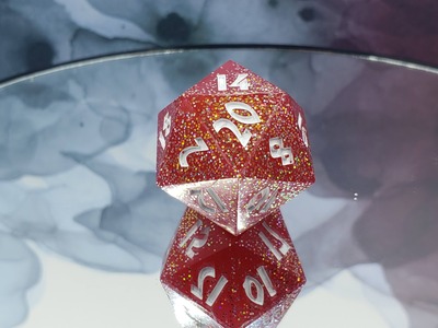 Red Glitter 30mm Chonk