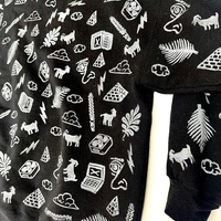 "Fresh Runes" Hand-printed Sweatshirt - Thumbnail 1