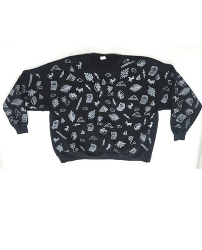 "Fresh Runes" Hand-printed Sweatshirt