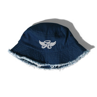 Angel distressed denim bucket hat - Thumbnail 3