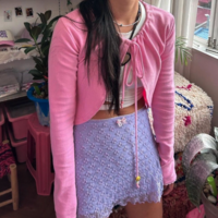 LAVENDER LACE MINI SKIRT - Thumbnail 1