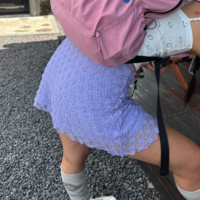 LAVENDER LACE MINI SKIRT - Thumbnail 3
