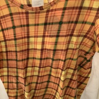 Y's Yohji Yamamoto orange plaid tee - Thumbnail 1
