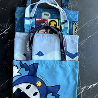 Zippered Batboys Tote Bag - Thumbnail 3