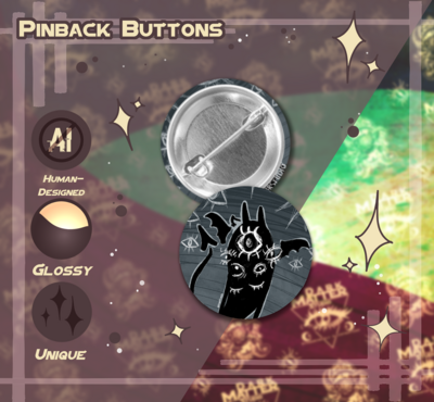 Dark Matter Studio: Void Mascot | Pinback Buttons