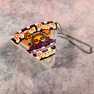 Pizza pups pizza keychain