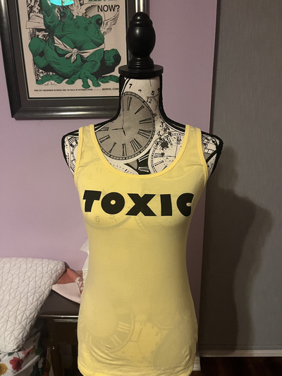 Women's Yellow "Toxic" Tank Top - Small