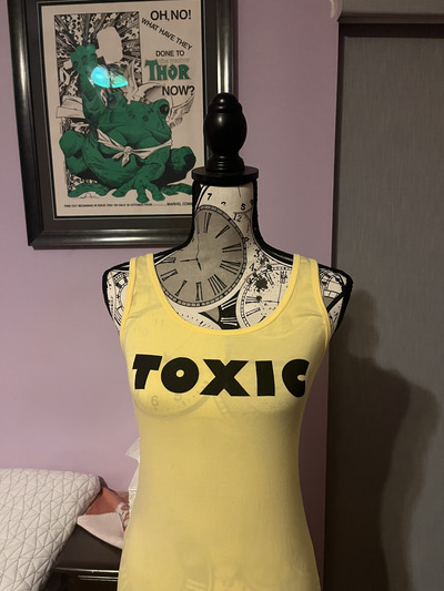 Women's Yellow "Toxic" Tank Top - Medium