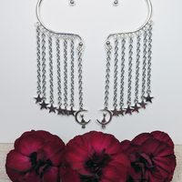 Cat on moon ear cuffs - Thumbnail 1