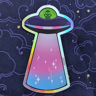 Ufo holo sticker