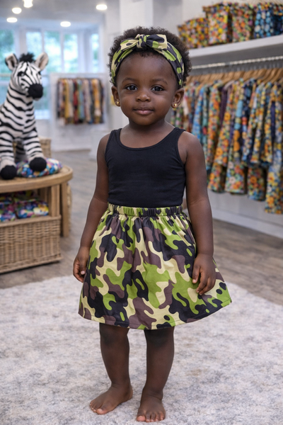 Fatigue Princess Toddler Skirt w/ Headwrap 