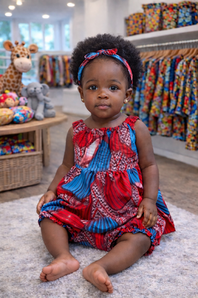 Rainbow Icey Infant Dress w/ Bloomers & Headband