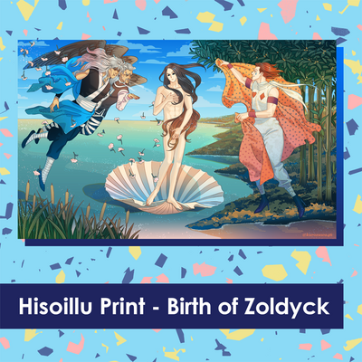 Hisoillu print - birth of zoldyck