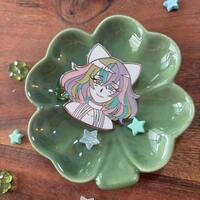 Diamond 2" Glitter Enamel Pin - Thumbnail 2