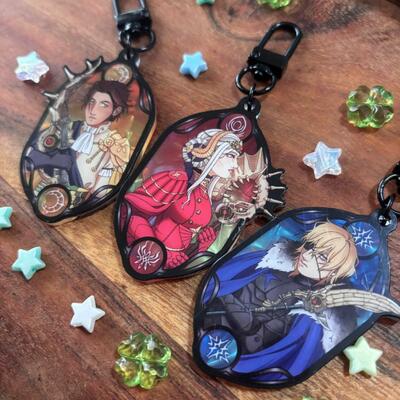 Fire emblem three houses lords 2.5" stained glass effect acrylic keychains