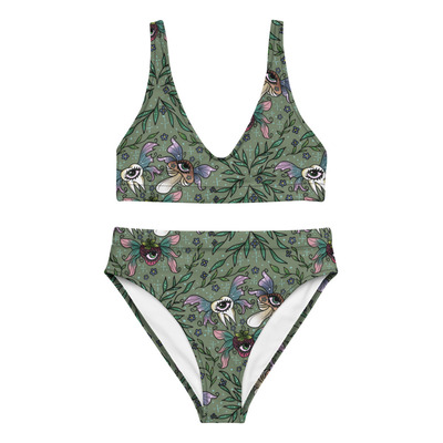 Weird girl holy trinity recycled high-waisted bikini