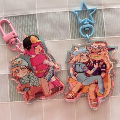 JJBA: Steel Ball Run Duo Rainbow Keychains, 2.5"