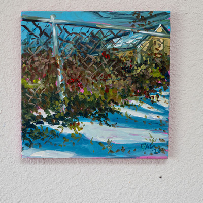 After a snowstorm - small original painting