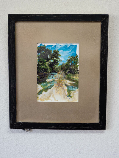 Chisholm Trail Crossing - Framed Original Painting