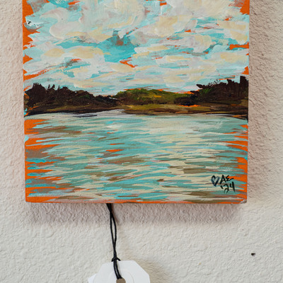 Lake georgetown lake view - small original painting