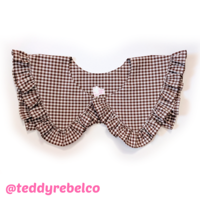 Brown Gingham Peter Pan Collar