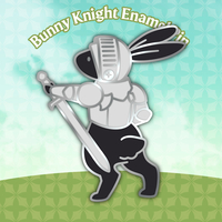 Knight Bunny 1.75" Enamel Pin - Thumbnail 1