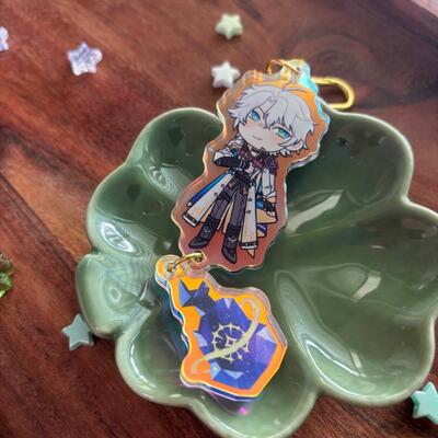 Phainon coreflame rainbow acrylic keychain