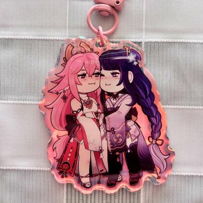 Ei and miko 2.5" acrylic charm