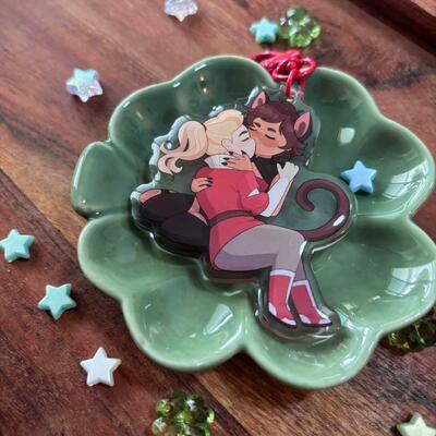 Catradora 2.5" acrylic keychain