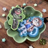 Jon and Martin Glow In The Dark 2.5" Acrylic Charm - Thumbnail 1