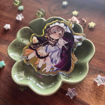 Sanbina 2.5" rainbow acrylic keychain