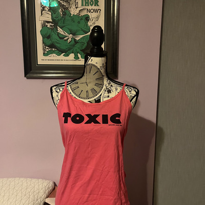 Original tank top large -pink with black logo