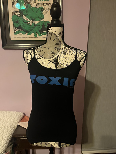 Original Tank Top -LARGE - Black with Blue Logo