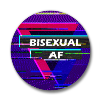 Bisexual AF | Pinback Buttons - Thumbnail 1