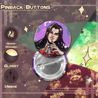 Dream daddy: damien bloodmarch | pinback buttons