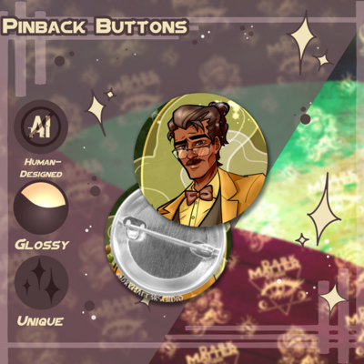 Dream daddy: hugo vega | pinback buttons