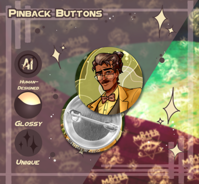 Dream Daddy: Hugo Vega | Pinback Buttons