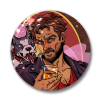Dream Daddy: Robert Small | Pinback Buttons - Thumbnail 1