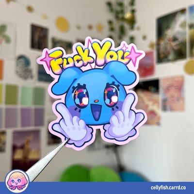 F you! - matte sticker