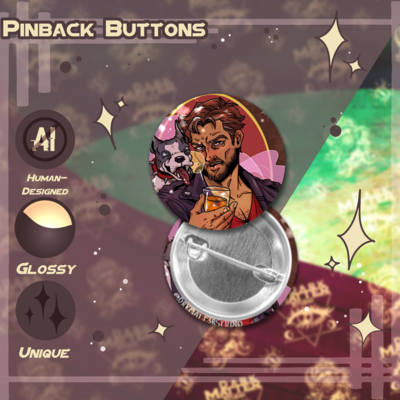 Dream daddy: robert small | pinback buttons