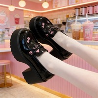 JK Kitty Embroidered Heeled Shoes - Thumbnail 4