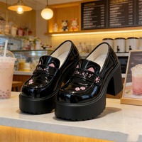 JK Kitty Embroidered Heeled Shoes - Thumbnail 5