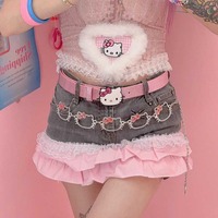 Hallow Kitty rhinestone waist chain belt - Thumbnail 5