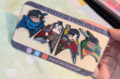 Batboys Bat Symbol Enamel Pins