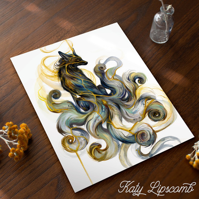 Kintsugi kitsune - print