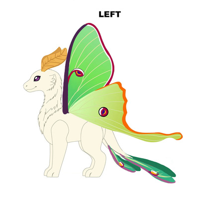 Luna moth dragon - plushie