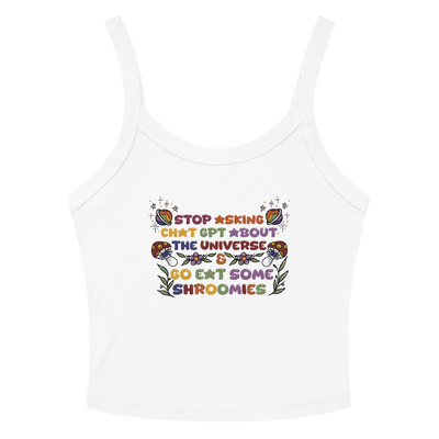 Stop chat gpt womens micro-rib tank top