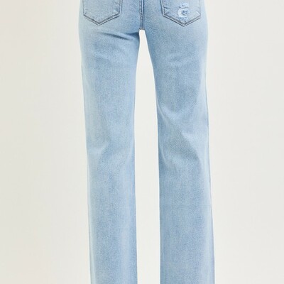 Risen high rise straight jean