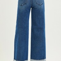 Risen High Rise Wide Leg Cuffed Jean - Thumbnail 3
